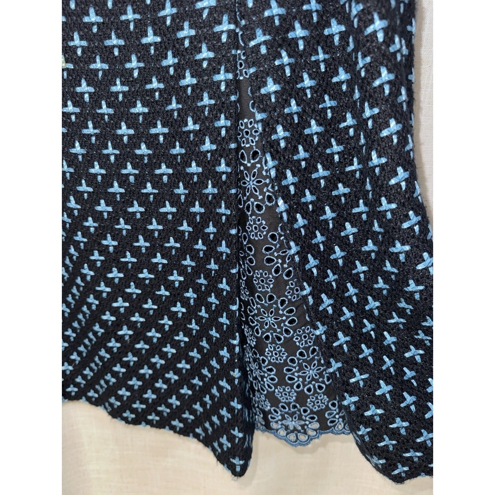 Vintage Carlisle Suit Set Sz 4 6 Blue Wool Blend Tweed Blazer Jacket Skirt - Picture 3 of 15